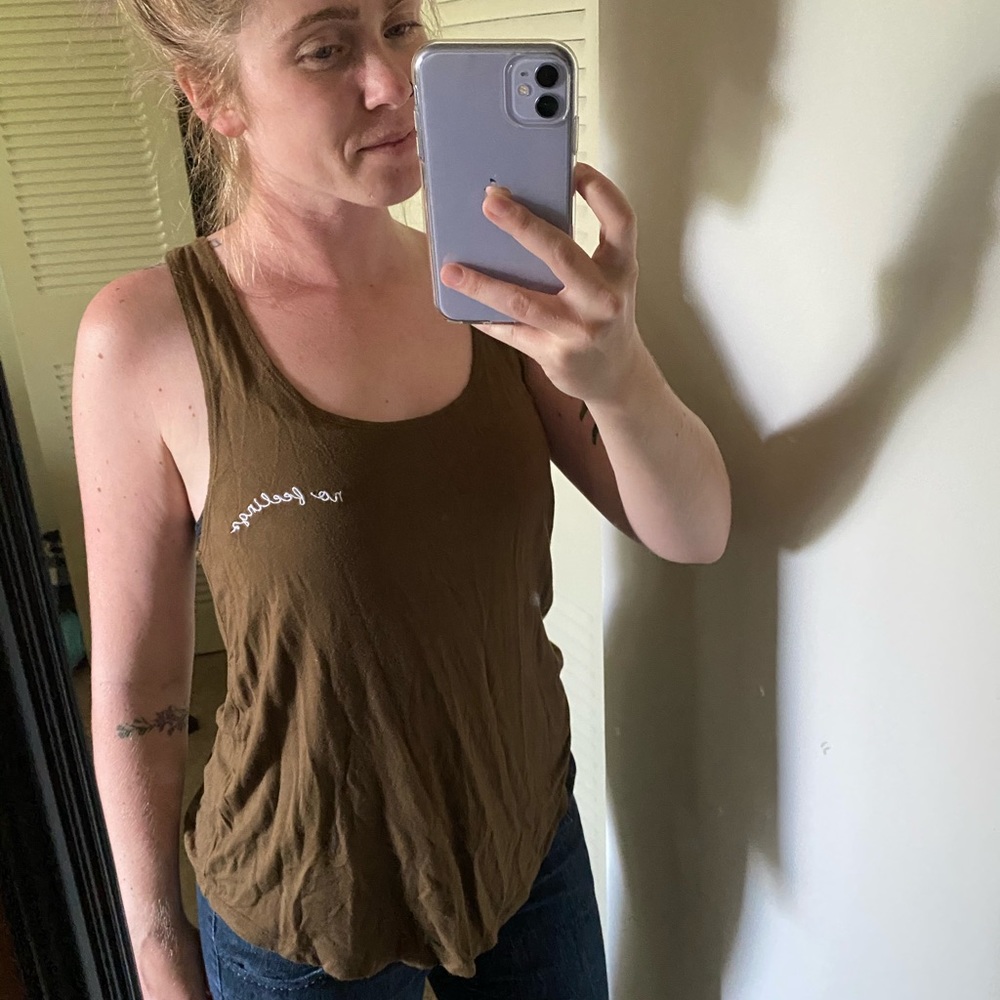Loose fitting racer back tank